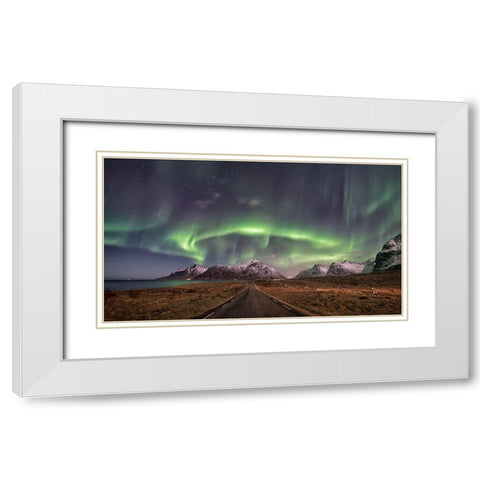 Road To Boreal White Modern Wood Framed Art Print with Double Matting by Perdomo, Pablo