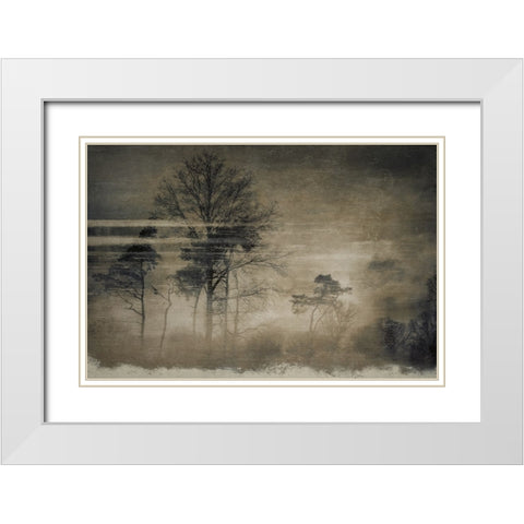 Old Postcard White Modern Wood Framed Art Print with Double Matting by Talen, Nel