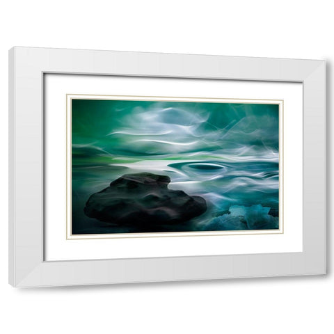 Unknown Waters White Modern Wood Framed Art Print with Double Matting by Marthinussen, Willy