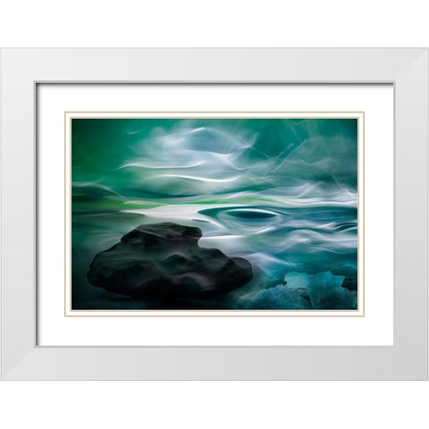 Unknown Waters White Modern Wood Framed Art Print with Double Matting by Marthinussen, Willy