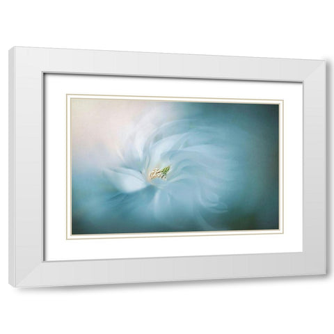 Serene White Modern Wood Framed Art Print with Double Matting by Parker, Jacky