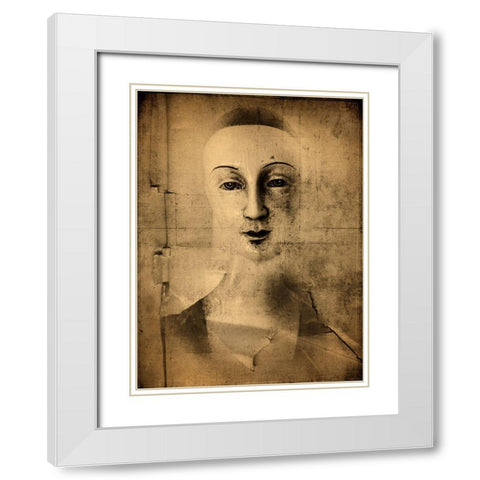 La Couteriere Fille White Modern Wood Framed Art Print with Double Matting by Hummel, Jeffrey