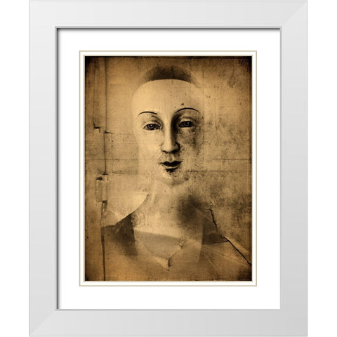 La Couteriere Fille White Modern Wood Framed Art Print with Double Matting by Hummel, Jeffrey