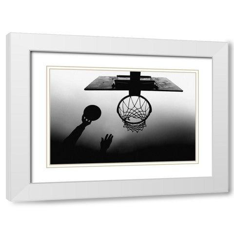 N/T White Modern Wood Framed Art Print with Double Matting by Medeiros, Paulo