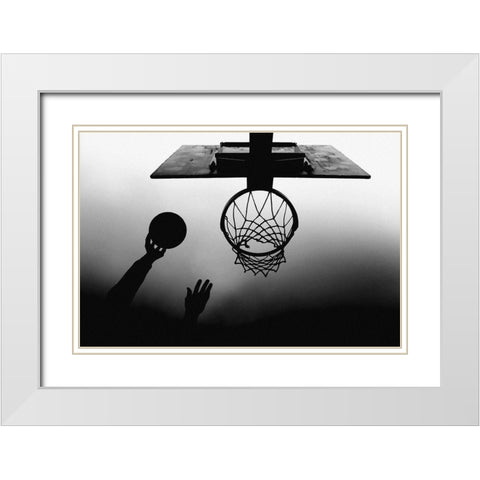 N/T White Modern Wood Framed Art Print with Double Matting by Medeiros, Paulo