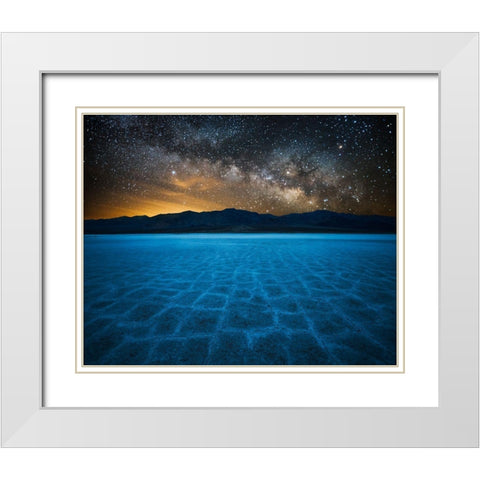 Alien World White Modern Wood Framed Art Print with Double Matting by Fan, John