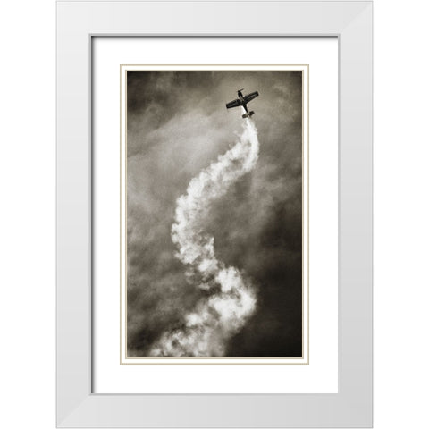 Aviation Dna White Modern Wood Framed Art Print with Double Matting by Reinders, Riekus