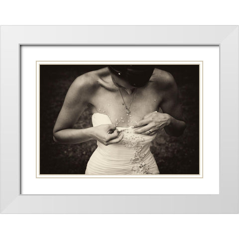 Ioana White Modern Wood Framed Art Print with Double Matting by Toniolo, Giorgio
