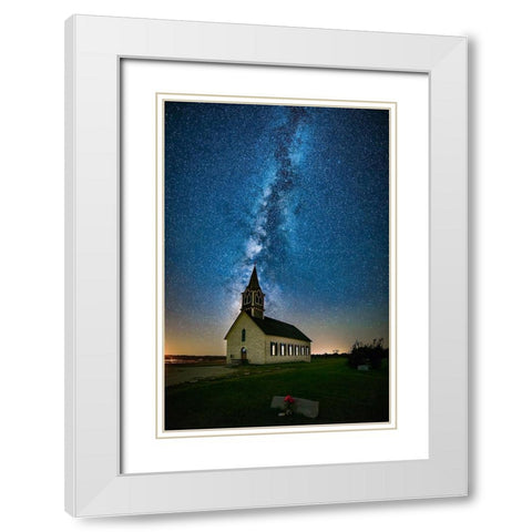 Tunnel To Heaven White Modern Wood Framed Art Print with Double Matting by Zheng, Michael
