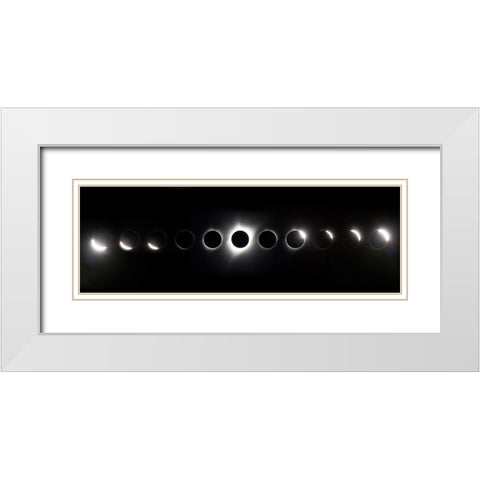 The Path Of Totality White Modern Wood Framed Art Print with Double Matting by Ianulionoc, Vadim