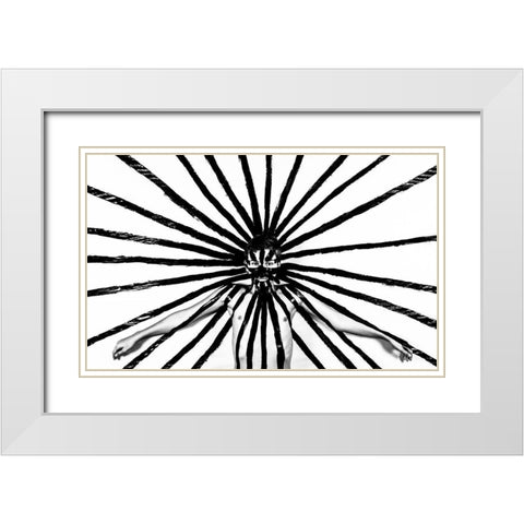 Radiation White Modern Wood Framed Art Print with Double Matting by Melnotte, Mike