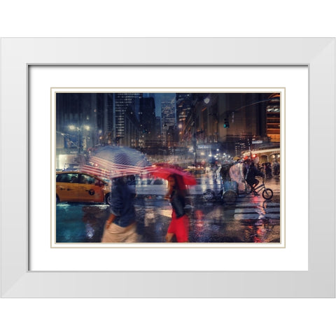 NYC 5 White Modern Wood Framed Art Print with Double Matting by Della Latta, Massimo