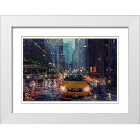 NYC 4 White Modern Wood Framed Art Print with Double Matting by Della Latta, Massimo