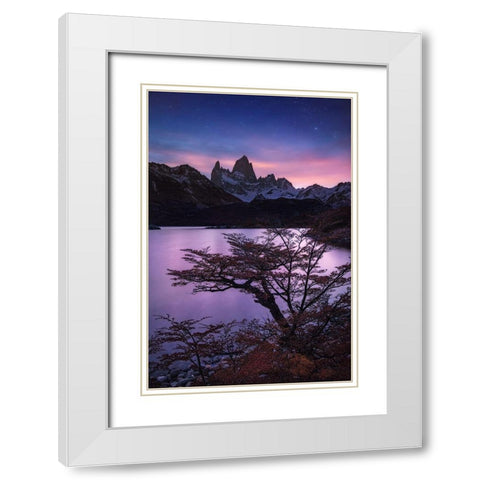 Passage Of Light White Modern Wood Framed Art Print with Double Matting by Zhang, Yan