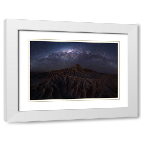 Mungo National Park White Modern Wood Framed Art Print with Double Matting by Zhu, Jingshu