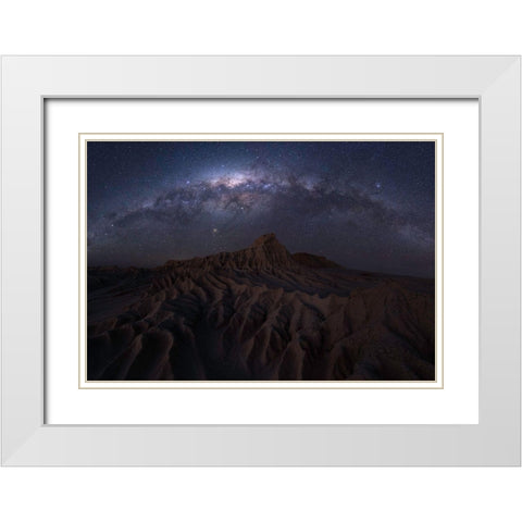 Mungo National Park White Modern Wood Framed Art Print with Double Matting by Zhu, Jingshu