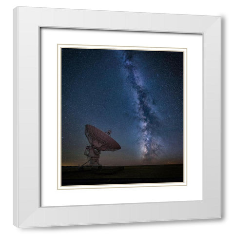 Contact White Modern Wood Framed Art Print with Double Matting by Zheng, Michael