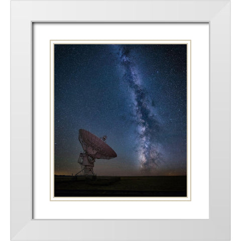 Contact White Modern Wood Framed Art Print with Double Matting by Zheng, Michael
