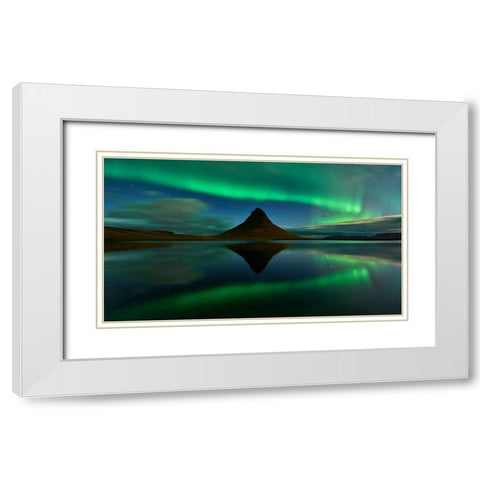 Surrounding White Modern Wood Framed Art Print with Double Matting by Moreno, Miguel