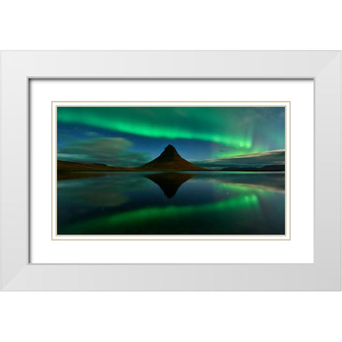 Surrounding White Modern Wood Framed Art Print with Double Matting by Moreno, Miguel