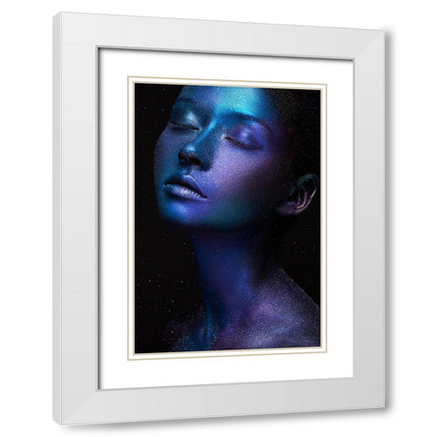 Space White Modern Wood Framed Art Print with Double Matting by Malikov, Alex