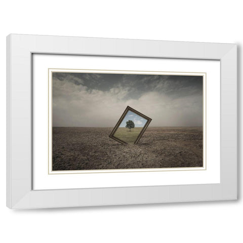 Future Of Nature White Modern Wood Framed Art Print with Double Matting by Rasool Fahmani, Mohammad