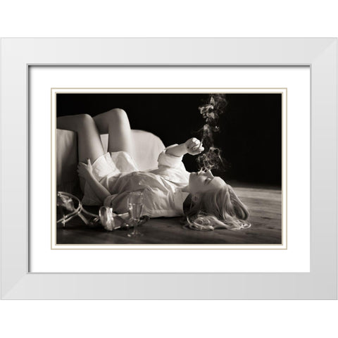 Afterwards White Modern Wood Framed Art Print with Double Matting by Achtergarde, Burkhard