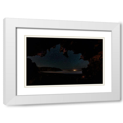 Olympic Galaxy White Modern Wood Framed Art Print with Double Matting by Roughol, Francois