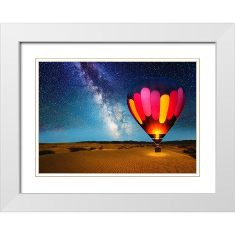 Journey Under The Stars Alt 2018 White Modern Wood Framed Art Print with Double Matting by Anderson, Matt