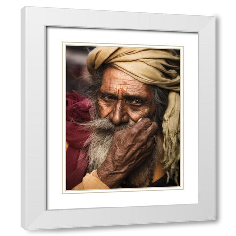 Red And Yellow White Modern Wood Framed Art Print with Double Matting by Jonas, Nadav