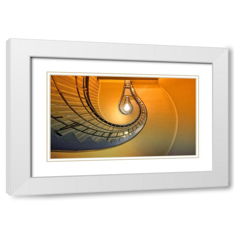 The Pear White Modern Wood Framed Art Print with Double Matting by Ohlendorf, Anette