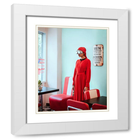 Passing Of Time White Modern Wood Framed Art Print with Double Matting by Metri, Mohammad