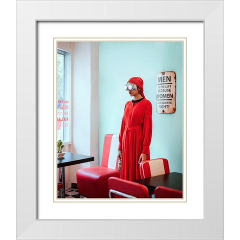 Passing Of Time White Modern Wood Framed Art Print with Double Matting by Metri, Mohammad