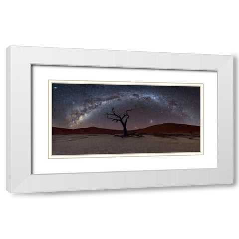 Deadviel White Modern Wood Framed Art Print with Double Matting by Marchegiani, Roberto