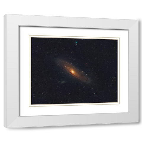 Andromeda Galaxy White Modern Wood Framed Art Print with Double Matting by Auf dem, Andrea