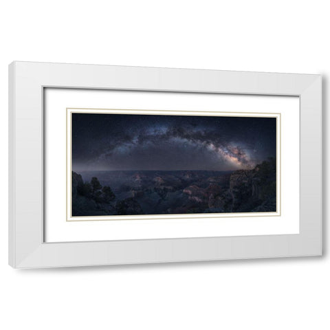 Grand Canyon - Art Of Night White Modern Wood Framed Art Print with Double Matting by F. Turienzo, Carlos