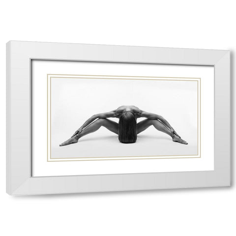 Deep Bend Down White Modern Wood Framed Art Print with Double Matting by Valevicius, Aurimas