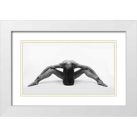 Deep Bend Down White Modern Wood Framed Art Print with Double Matting by Valevicius, Aurimas