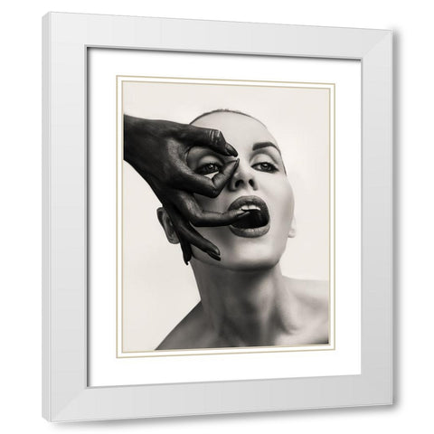 ItS Ok White Modern Wood Framed Art Print with Double Matting by VALEVICIUS, AURIMAS