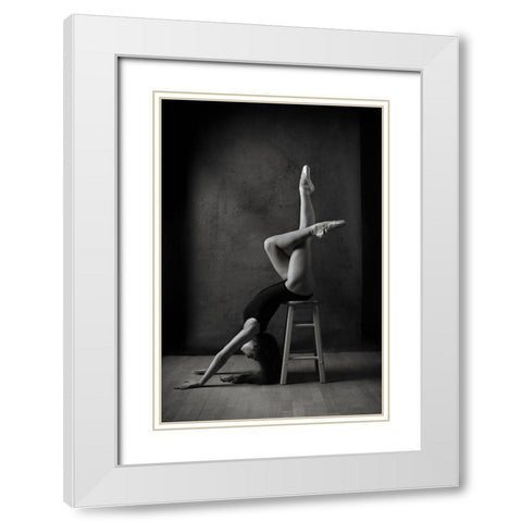 Recline White Modern Wood Framed Art Print with Double Matting by Ashton-Jones, Howard