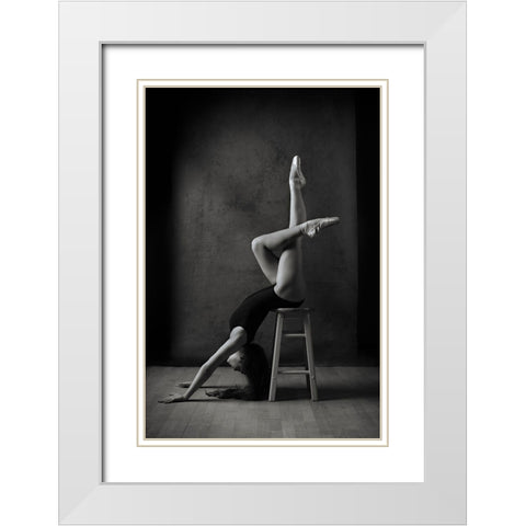 Recline White Modern Wood Framed Art Print with Double Matting by Ashton-Jones, Howard