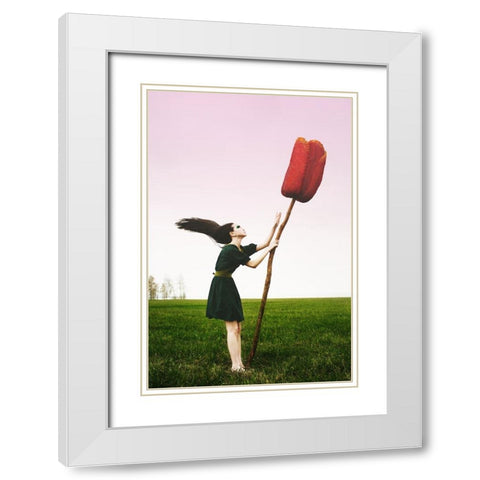 Open Sky White Modern Wood Framed Art Print with Double Matting by Korolyova, Mila