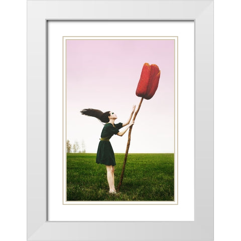 Open Sky White Modern Wood Framed Art Print with Double Matting by Korolyova, Mila