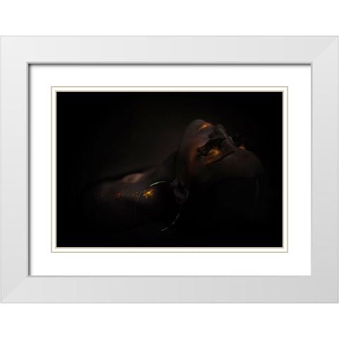 Cleopatra White Modern Wood Framed Art Print with Double Matting by Iltus, Maya