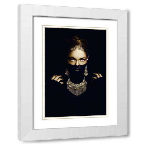 Coyolxauhqui White Modern Wood Framed Art Print with Double Matting by Bolgov, Ruslan