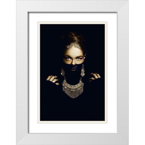 Coyolxauhqui White Modern Wood Framed Art Print with Double Matting by Bolgov, Ruslan