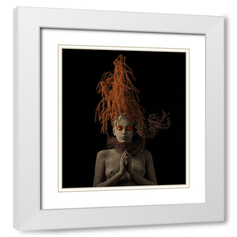 Roots A Plants Praying For Rain...!!!!!! White Modern Wood Framed Art Print with Double Matting by Sanchez, Alfredo