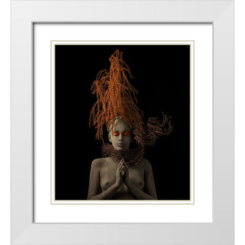 Roots A Plants Praying For Rain...!!!!!! White Modern Wood Framed Art Print with Double Matting by Sanchez, Alfredo