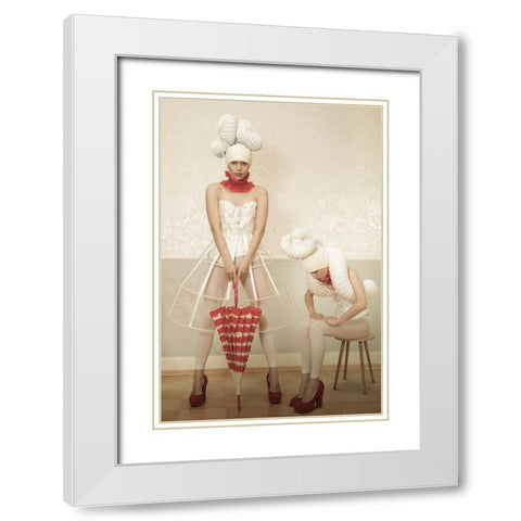 Modern Barock III White Modern Wood Framed Art Print with Double Matting by von Diepenbroek, Christine