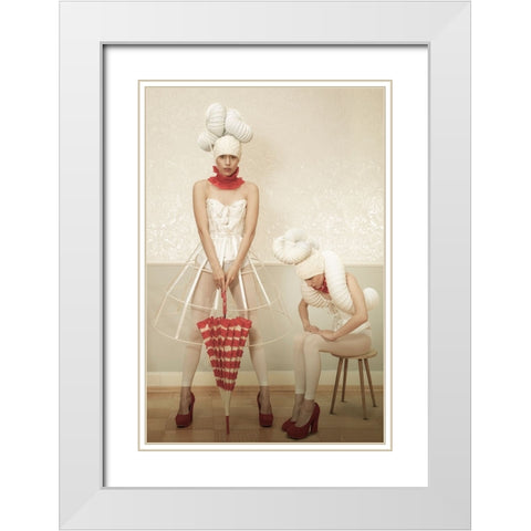 Modern Barock III White Modern Wood Framed Art Print with Double Matting by von Diepenbroek, Christine